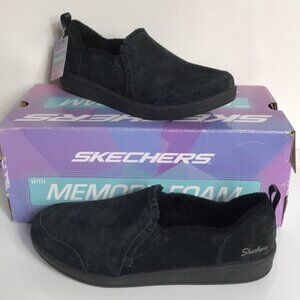 Skechers Madison Ave Plushed Suede Ruffle Shoes
